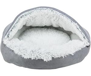 TRIXIE Letto particolarmente morbido e antiscivolo per cani Harvey, rotondo, Ø 70 cm, colore grigio/bianco e nero - 38037