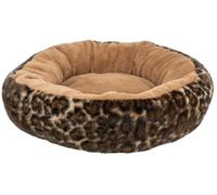 TRIXIE Letto per cani Leo, rotondo, morbido, marrone chiaro/marrone, Ø50 cm, comodo letto per cani con morbida fodera in peluche - 374241