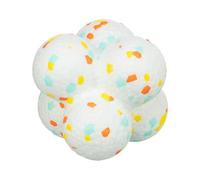 TRIXIE Light & Strong palla gommosa per cani - Bianco/multicolore, ø 8 cm | Molto leggera in EPS, impermeabile e resistente - Superficie strutturata per una presa salda durante il gioco