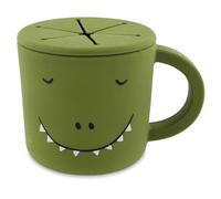 Trixie Mr. Dino - Tazza in silicone per snack, 100% silicone per uso alimentare, durevole, morbido e a prova di fuoriuscite per spuntini facili, perfetto per gli spostamenti, sicuro per le mani