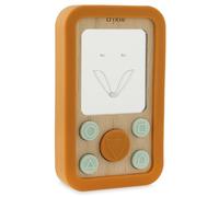 Trixie Mr. Fox - Telefono in legno per bambini, morbido e resistente, in silicone sicuro e legno naturale, giocattolo sensoriale per neonati e bambini, design ecologico