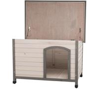 Cuccia per cani Trixie Natura Classic con tetto piatto - M-L: L 104 x P 68 x H 72 cm, grigio