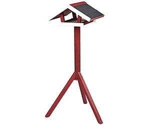 Trixie Natura - Mangiatoia per uccelli con supporto, 46 x 22 x 44 cm, colore: Rosso/Bianco