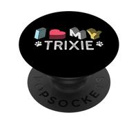 Trixie - Nome del cane personalizzato Trixie Pet Lover PopSockets PopGrip Adesivo