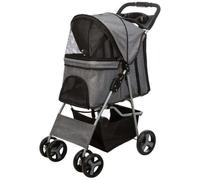 Trixie Passeggino per cani e gatti 4 ruote grigio 47x100x80 per cani fino15 kg