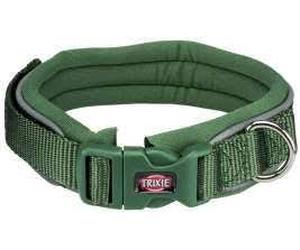 Trixie Premium Collare, imbottito in neoprene L-XL: 55-61 cm/30 mm verde bosco