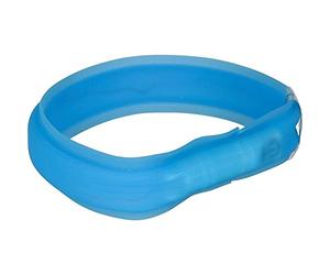 TRIXIE Safer Life Flash Banda Luminosa USB, M-L: 50 cm/30 mm, Blu