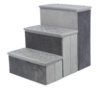 Scala con vano portaoggetti, 34 x 45 x 50 cm, colore: grigio
