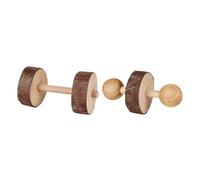 Trixie Natural Living Set di 2 Bilancieri GIOCO LEGNO Conigli e Roditori [Ø4,5x9cm, 2pz. di forma diversa]