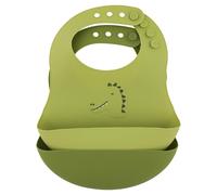 Trixie Silicone bib 2-pack - Mr. Dino - Adjustable Baby Bibs with Food Catcher P