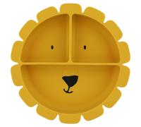 Trixie Silicone Divided Suction Plate - Mr. Lion - Baby & Toddler Plate with Str