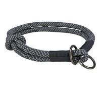 TRIXIE Soft Rope 1984701 - Collare per cani, taglia L: circonferenza del collo 50 cm/13 mm, colore nero, regolabile in modo continuo, in rugiada tessuta per cani, chiusura semplice