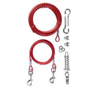 Trixie Spannleine 15m per Cani, Stoßgedämpft, Rosso, Fino 45kg Resiliente
