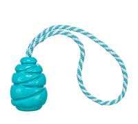 Trixie Super Strong Jumper con corda - TPR giocattolo per cani - particolarmente robusto - indeformabile - petrolio - 35 cm