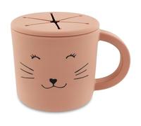 Trixie Tazza per snack in silicone con scritta Mrs. Cat, 100% silicone per uso alimentare, durevole, morbido e a prova di fuoriuscite, per spuntini facili, perfetto per gli spostamenti, sicuro per