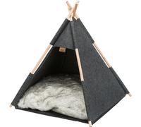 TRIXIE Tipi moderni e accoglienti per cani e gatti, grotta in feltro con fondo antiscivolo - 36278, antracite