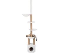 Palo Tiragraffi Per Gatti Aurelio 220-250 Cm Bianco Marrone