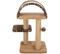 TRIXIE Tiragraffi Leo - Torre per gatti multi livello con piattaforme imbottite e tiragraffi completamente avvolti, 85 cm, marrone, confortevole e stabile - 48176