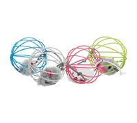 Trixie Topi In Palline Di Rete 24 Pezzi Giocattolo In Peluche Per Gatti 6 Cm