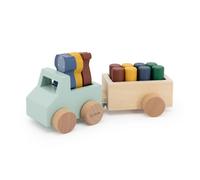 Trixie - Trixie Houten Dieren Auto met Aanhangwagen NUOVO