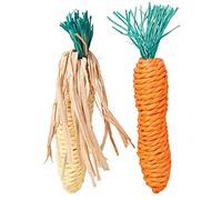 TRIXIE TX-6192 - Set di Giocattoli a Forma di Corn on The COB And Carrot 15 cm