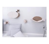Trixie Wall Wall Monted Cat Lounge Set Hammock and Condo con mobili per gatti a due passi Post Brown