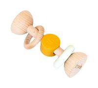 Trixie Wooden & Silicone Rattle - Mr. Lion Baby Sensory Toy & Teether Safe &