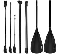 TRIZAND 2 in 1 SUP & Kayak Paddle - Regolabile 163 - 229 cm - 4 pezzi - Leggero e robusto - Alluminio + Nylon - per paddleboard & kayak - Nero