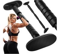 Trizand Barra di trazione per porta, parete regolabile da 69 a 92 cm fino a 180 kg, punte in gomma antiscivolo, dispositivo di allenamento senza viti con blocco girevole, barra di trazione