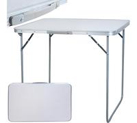 TRIZAND Tavolo pieghevole per balcone cucina mercato campeggio piccolo pieghevole carico 20 kg tavolo multifunzione 80 x 60 cm bianco 23500