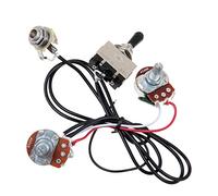 Trjgtas Cablaggio per chitarra Precablato Due Pickup 500K Pentole Interruttore a levetta a 3 Argento