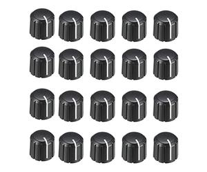 Trjgtas Pomello potenziometro in plastica da 15 x 13,5 mm, per manopola volume della chitarra diametro di 6 mm, diametro D.