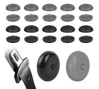 TRKETK 10 Paia Bottoni Cintura di Sicurezza Auto, Bottoni di Arresto Della Cintura di Sicurezza Antiscivolo Universale Bottoni in Plastica per Auto Pezzi Ferma Cintura di Sicurezza (Nero + Grigio)