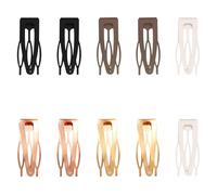 TRKETK 10 Pezzi Clip per Capelli a Doppia Impugnatura Clip per Capelli a Scatto in Metallo Clip Fermacapelli Donna per la Produzione di Capelli Strumenti per Intrecciare e Acconciare