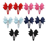 TRKETK 10 Pezzi Fermagli per Capelli Con Fiocchi Antiscivolo Copricapo Con Fiocco Carini Moda Fermaglio per Capelli con Chiusura a Scatto in Metallo Accessori per Acconciatura per Donne