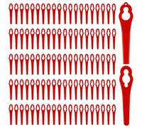 TRKETK 100 lame in plastica per decespugliatore a batteria, 83 mm, lame da taglio per tosaerba, accessori di ricambio, lame per tagliaerba senza fili, per tagliaerba senza fili