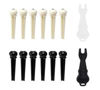 TRKETK 12 Pezzi Perni per Ponte per Chitarra 2 Pezzi Estrattore per Perni del Ponte Chiodi di Accordatura per Corde di Chitarra Chitarre Parti Strumenti Adatto a Tutte le Chitarre