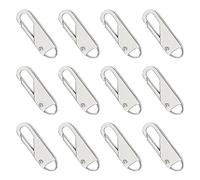 TRKETK 12 Pezzi Tiralampo, Sostituzione Cerniera in Metallo Gripper Staccabile Universale Linguetta Cerniera Fissatore Cerniera per Vestiti Stivali Borse Cappotto Borse Fai da Te (Argento)