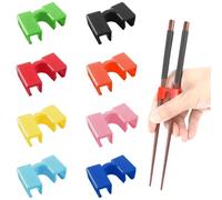 TRKETK 16 Pezzi Aiuto per Bacchette Riutilizzabili Facile Addestratore Portatile di Bacchette Trainer di Bacchette di Plastica per Adulti Bambini Principianti Studenti Usare le Bacchette