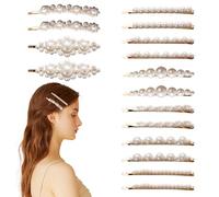 TRKETK 16 Pezzi Fermaglio per Capelli Pearl Hair Barrettes Dolci Elegante Barretta per in Finta Perla Vintage e Alla Moda Capelli Gioielli in Metallo per Donne e Ragazze Matrimonio Festa