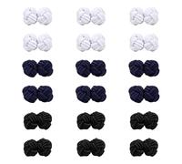 TRKETK 18 Pezzi Tessuto Nodo Gemelli Set Gemelli a Nodo di Alta Qualità Rotondo Uomo Donna Forma in Tessuto Vintage Per Camicia Abito Per il Regalo di Nozze Affari