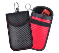 TRKETK 2 Pezzi Borsa Faraday per Chiavi Auto, Blocco Segnale RFID, Custodia Protettiva Keyless, Portachiavi Antifurto