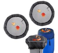 TRKETK 2 Pezzi Copertura per Barile da Pioggia, 95cm Coperture in Rete per Botti di Pioggia Rete per Serbatoio Acqua Piovana con Elastico Protezione Contro Foglie, Zanzare e Larve di Zanzara