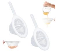 TRKETK 2 Pezzi Filtro per Alimenti, Setaccio Filtro a Rete Riutilizzabile 200/400 Mesh Setaccio Da Cucina Plastica a Maglia Fine Filtro per Uso Domestico per Succo, Latte, Caffè, Vino, Marmellata