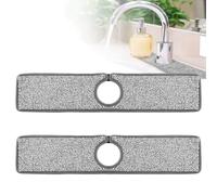TRKETK 2 Pezzi Tappetino Assorbente per Rubinetto, Tappetino Avvolgente per Rubinetto per Lavello Della Cucina Tappetino Avvolgente per Rubinetto Forte Assorbente Tappetino Avvolgente (Grigio)