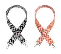 TRKETK 2 Pezzi Tracolle Regolabili, Tracolla di Ricambio Universale Larga 3.8 cm Tracolla per Borsa Boho Tracolla Alla Moda e di Design per Borse a Tracolla Borse a Tracolla (Nero + Arancione)