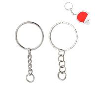 TRKETK 20 Pezzi Anello Portachiavi Anello Ganci Portachiavi Anellini Acciaio Inox Accessori Portachiavi in Metallo Spaccato con Catenella Split per Porta Chiavi Mestieri Lavori di Bricolage
