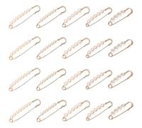 TRKETK 20 Pezzi Elegante Spilla di Sicurezza con Perle Finte Spille di Sicurezza di Perle per Vestiti Senza Cucire Jean Bottoni per la Vita Spille per Abbigliamento Maglioni Sciarpe Gonne