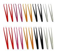 TRKETK 20 Pezzi Pinzette Di Plastica Pinzette di Precisione in Plastica Anti-Statica Pinzette a Punta Multifunzionali per Perline Artigianali per Artigianato Casa Scuola Fusibile Fai da Te
