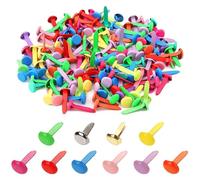 TRKETK 200 Pezzi Brads Rotondi, Fermacampioni Scrapbooking Fermacampioni Piccoli Mini Brads Campione di Metallo Metallo Elementi di Fissaggio Puntine per Scrapbooking Artigianato Fai da Te Album Carta